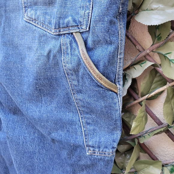 Polo Jeans Co Ralph Lauren Carpenter Pants Y2K Baggy Blue Denim 38x32 C-5 40x32 - Picture 5 of 10